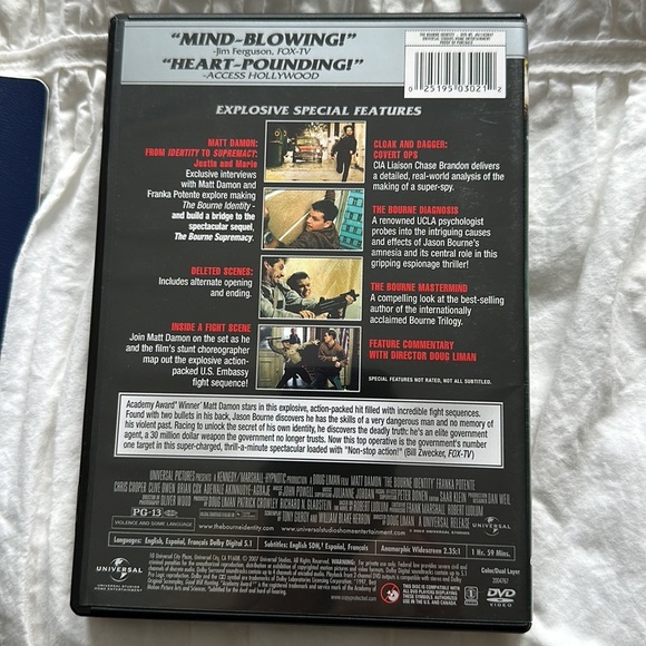 Jason Bourne DVD collection w bonus DVD. Like new. 4 DVDs total - Picture 3 of 11